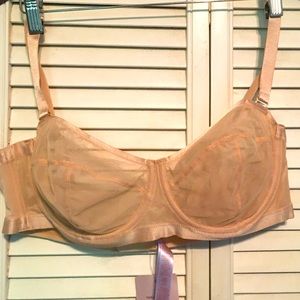 Savage X Fenty Mesh Strapless Bra Nude 38DD NEW